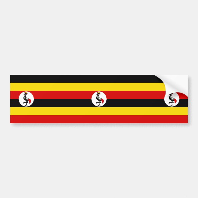 Autocollant De Voiture Drapeau ougandais (Ouganda) (Devant)