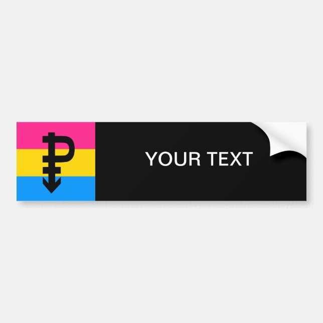 Autocollant De Voiture Drapeau Pansexual (Devant)
