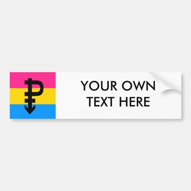 Autocollant De Voiture Drapeau Pansexual (Devant)
