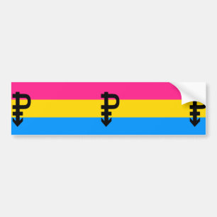 Autocollant De Voiture Drapeau Pansexual de fierté