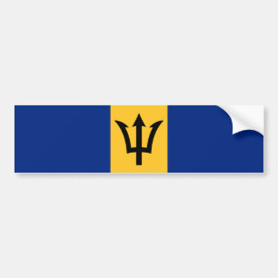 Autocollant De Voiture Drapeau patriotique de la Barbade