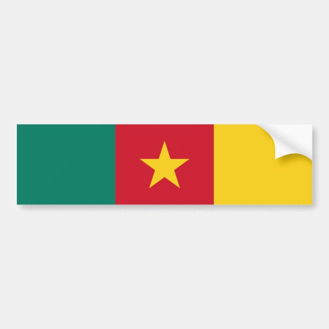Autocollant De Voiture Drapeau patriotique du Cameroun (Devant)