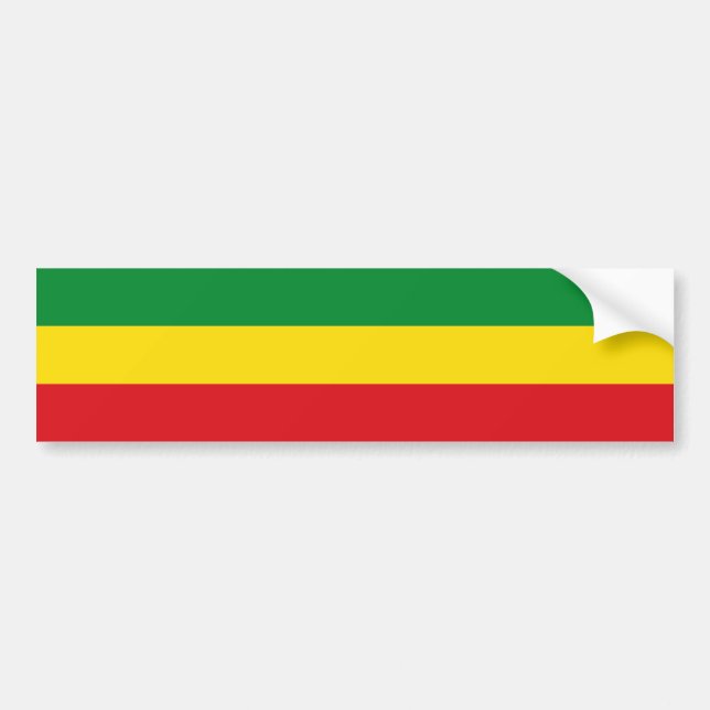 Autocollant De Voiture Drapeau rastafarien Rasta Ethiopie (Devant)