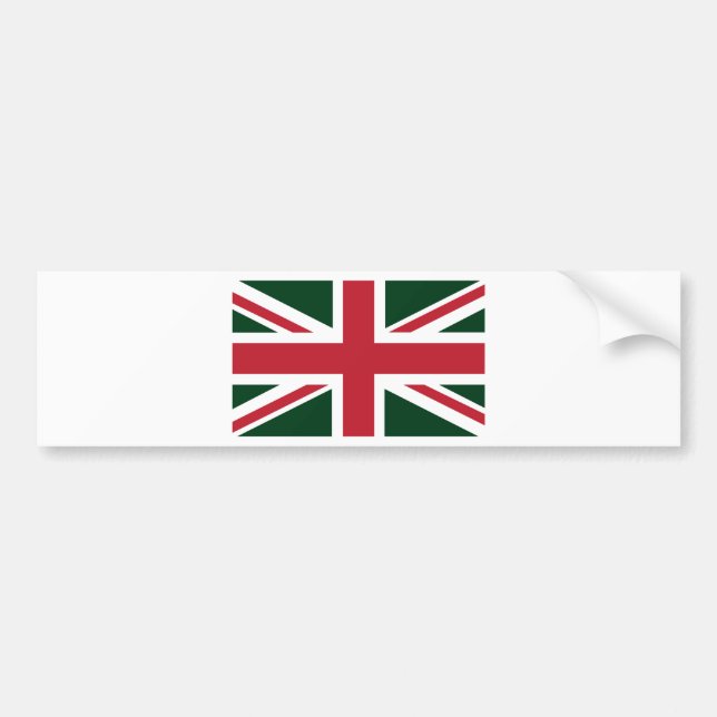 Autocollant De Voiture Drapeau rouge vert-foncé frais d'Union Jack les (Devant)