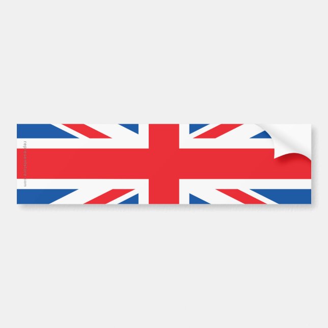 Autocollant De Voiture Drapeau simple du Royaume-Uni (Devant)
