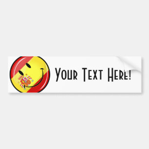 Autocollant De Voiture Drapeau souriant d'Espagne