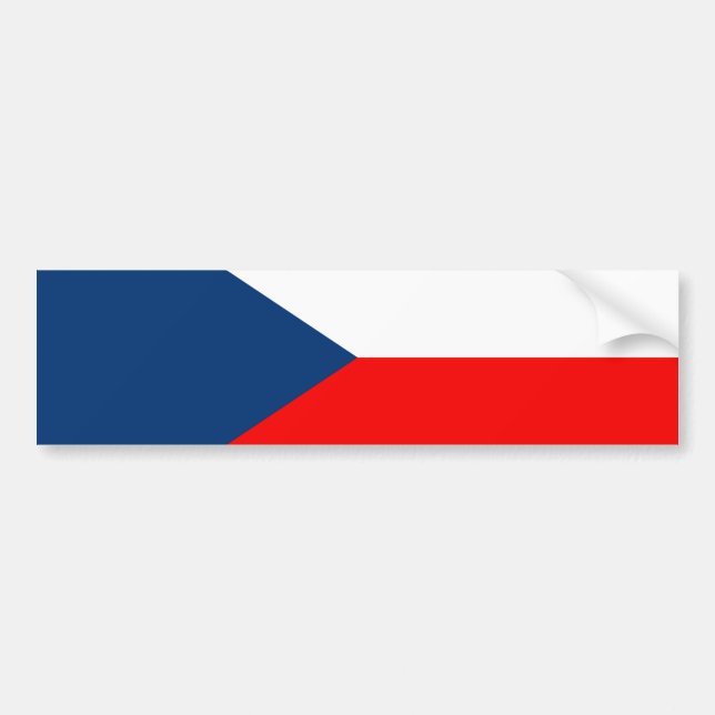 Autocollant De Voiture Drapeau tchèque (Devant)