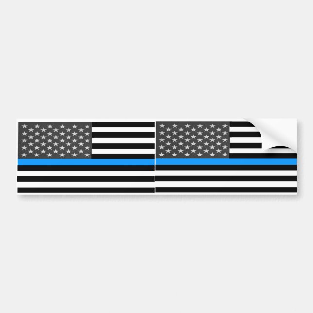 Autocollant De Voiture Drapeau tombé de police (Devant)