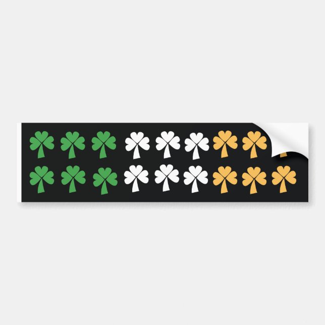 Autocollant De Voiture Drapeau Trèfle (Devant)