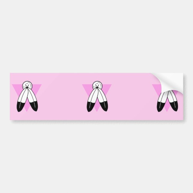 Autocollant De Voiture Drapeau Triangle Rose Two-Spirit (Devant)