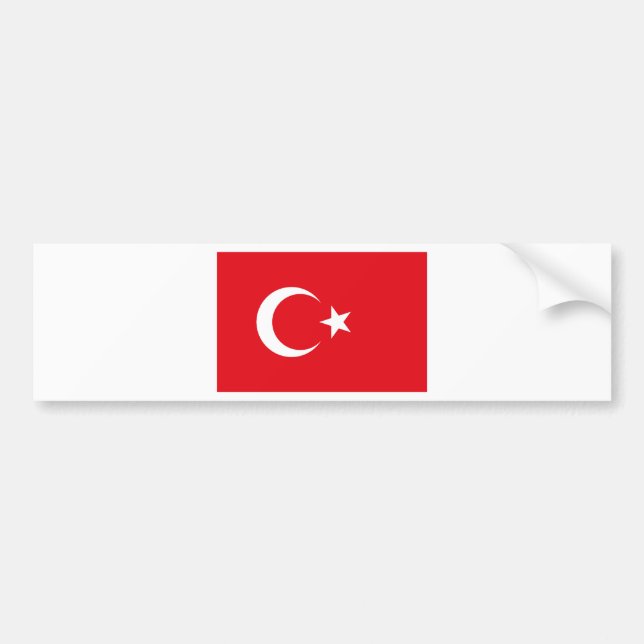 Autocollant De Voiture Drapeau Turc (Devant)