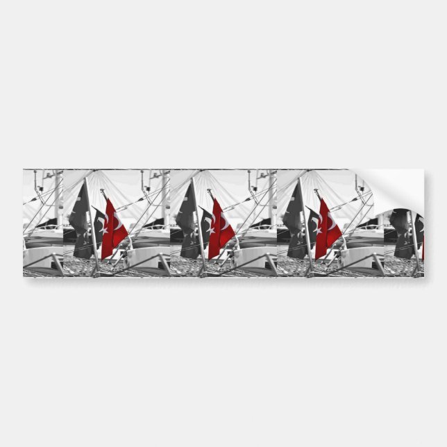 Autocollant De Voiture Drapeau turc - Al Sancak (Devant)