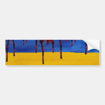 Drapeau ukrainien goutte de sang (aquarelle)