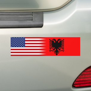 Autocollant De Voiture Drapeau US de l'Albanie en Albanie