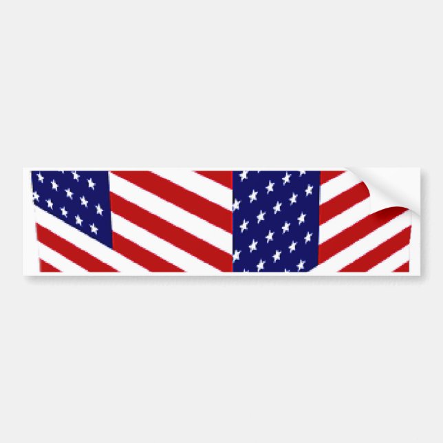 Autocollant De Voiture Drapeau USA_ (Devant)