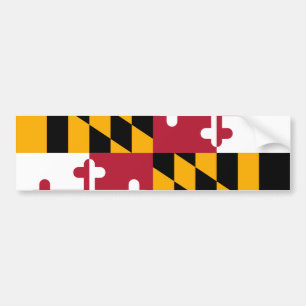 Autocollant De Voiture Drapeau vibrant d'état du Maryland