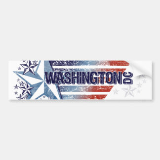 Autocollant De Voiture Drapeau vintage des Etats-Unis avec l'étoile - DC