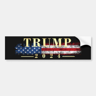 Autocollant De Voiture Drapeau vintage Or Donald Trump Pence 2016