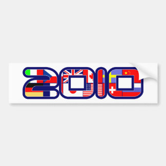 Autocollant De Voiture DRAPEAUX 2010 de pays