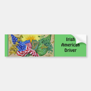 Autocollant De Voiture drapeaux américains irlandais