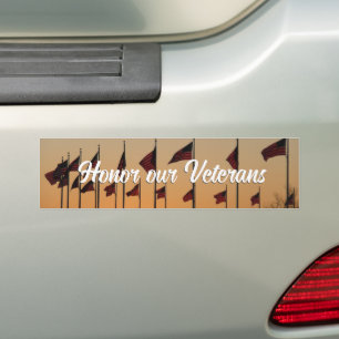Autocollant De Voiture Drapeaux au coucher du soleil Patriotique Américai