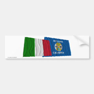 Autocollant De Voiture Drapeaux de ondulation de l'Italie et de la