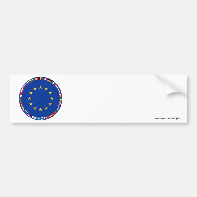 Autocollant De Voiture Drapeaux d'Union européenne (Devant)