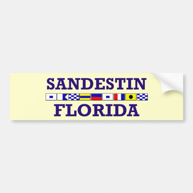 Autocollant De Voiture Drapeaux nautiques Sandestin - Sticker (Devant)