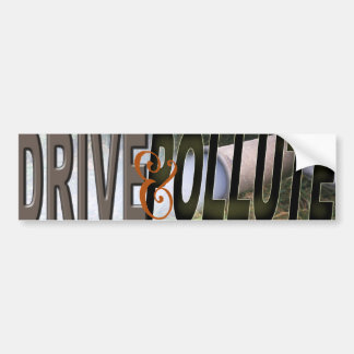 AUTOCOLLANT DE VOITURE DRIVE&POLLUTE