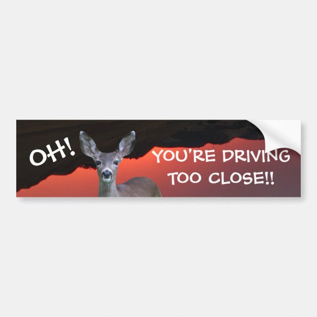 Autocollant De Voiture Driving Too Close Bumper Sticker (Devant)