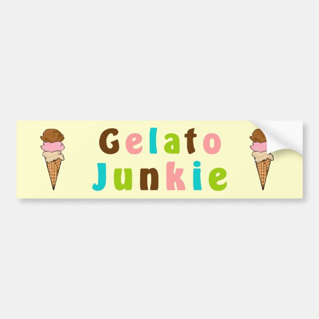 Autocollant De Voiture Drogué de Gelato (Devant)