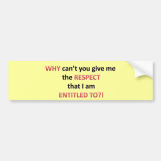 Autocollant De Voiture Droit de respect
