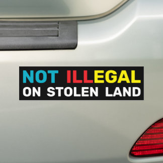 Autocollant De Voiture Droits autochtones Loi sur l'immigration Interdict