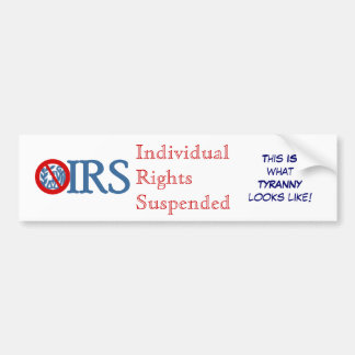 Autocollant De Voiture Droits individuels d'IRS suspendus