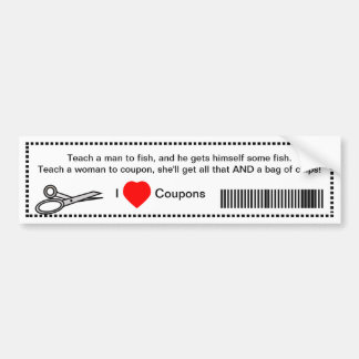 Autocollant De Voiture Drôle Apprendre À L'Homme À Poisson J'Aime Coupons