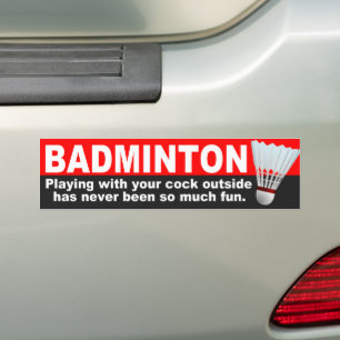 Autocollant De Voiture Drôle Blague Badminton