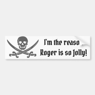 Autocollant De Voiture Drôle Citation pirate avec Jolly roger