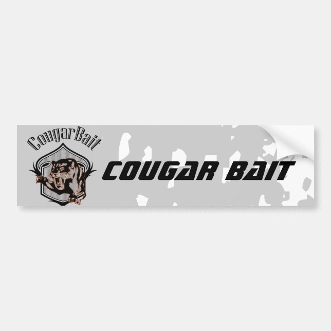 Autocollant De Voiture drôle de nouvelle offensive humour cougar bait (Devant)