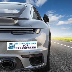 Autocollant De Voiture Drôle Hockey Mon autre tour est un resurfacer de g