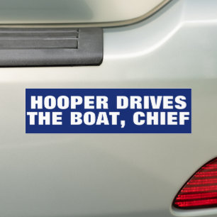 Autocollant De Voiture Drôle "Hooper conduit le bateau, chef" JAWS