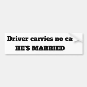 Autocollant De Voiture Drôle il s'est marié