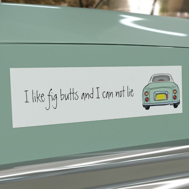 Autocollant De Voiture Drôle J'aime Green Figaro voiture Sticker (Do you like Emerald Green Figaro cars & can not lie? This is the car bumper sticker just for you)