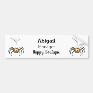 Autocollant De Voiture Drôle mignon dessin animé d'araignée moelleuse