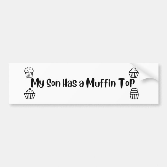 Autocollant De Voiture Drôle mon fils a un top muffin (Devant)