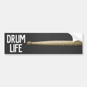 Autocollant De Voiture Drum Life Drumstick Percussionniste Drummer Musici