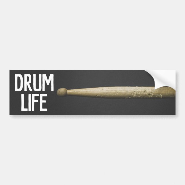 Autocollant De Voiture Drum Life Drumstick Percussionniste Drummer Musici (Devant)