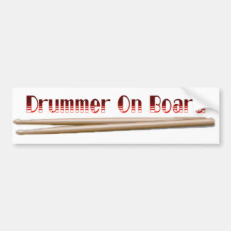Autocollant De Voiture Drummer On Board 10