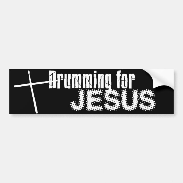 Autocollant De Voiture Drumming.for.JESUS (Devant)