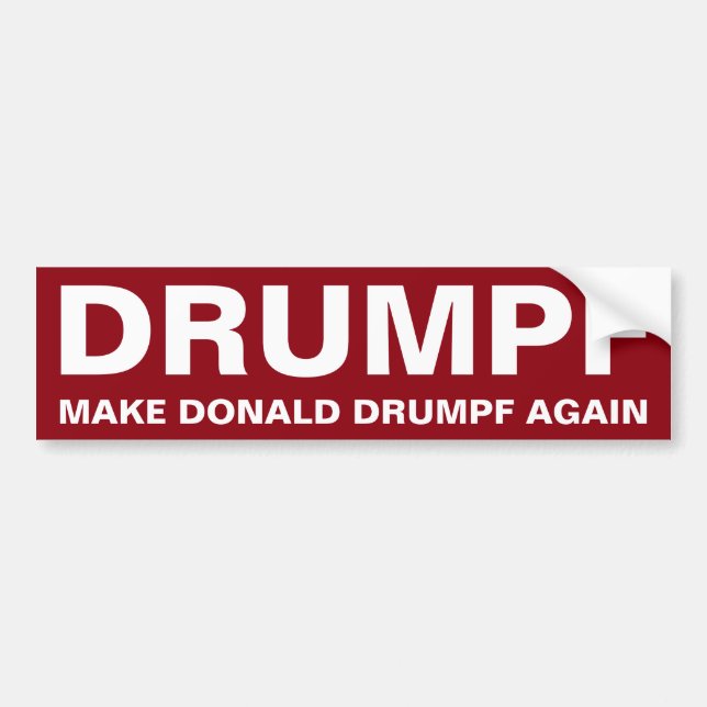 Autocollant De Voiture Drumpf font Donald Drumpf encore (Devant)