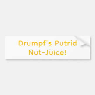 Autocollant De Voiture Drumpf's Nut-Juice Hankamer Artjunkhaus Splash-Art